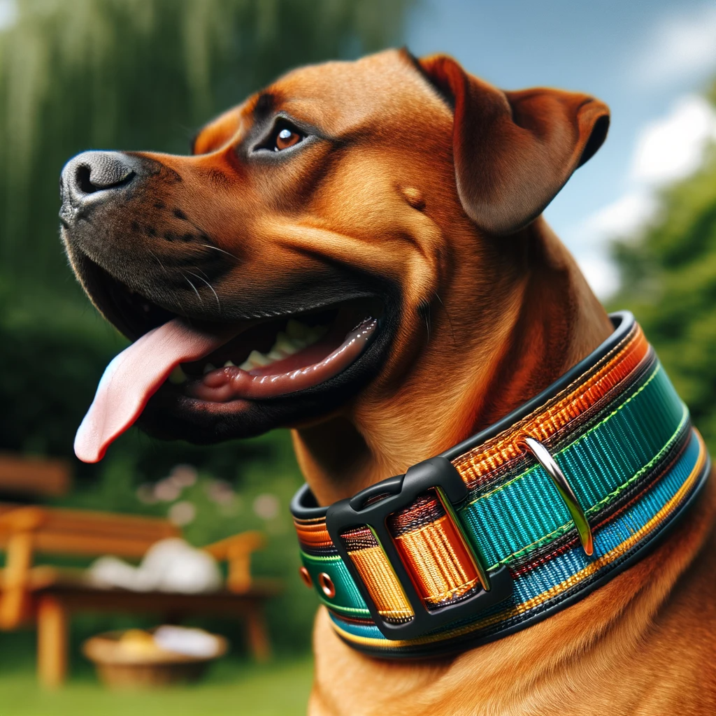 biothane dog collar on dog