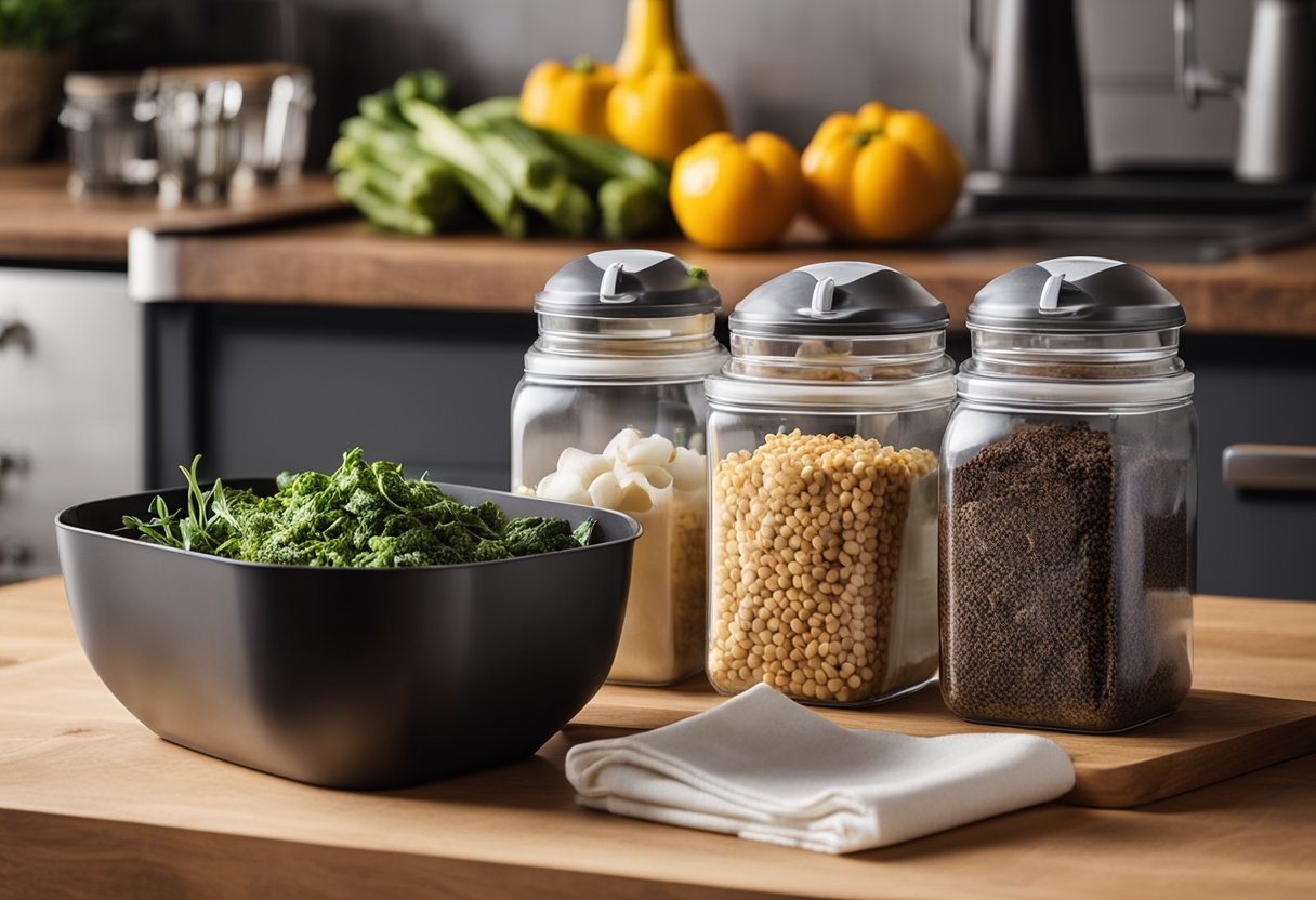 glass containers for sustainably storing food in zero waste kitchen