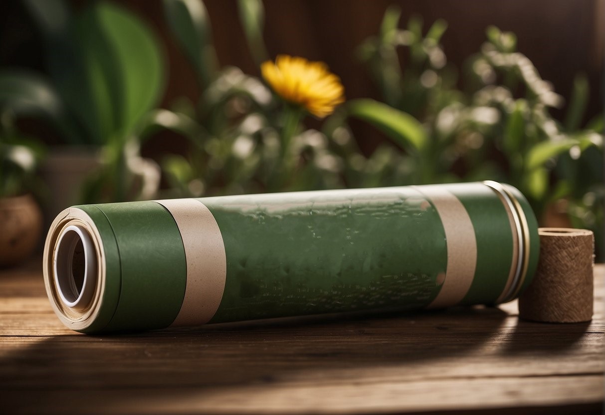 An open eco-friendly paper tube packaging sitting on a table
