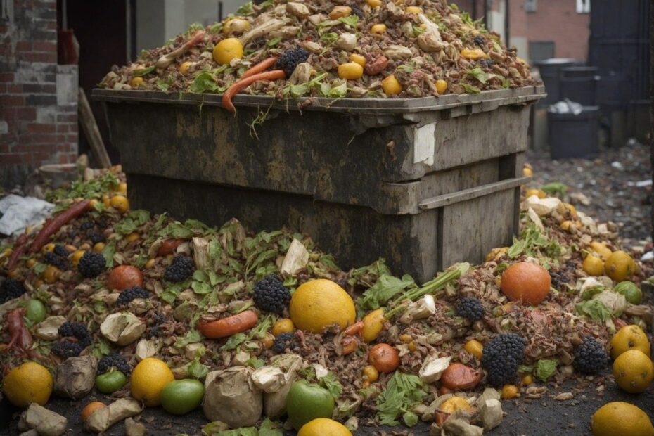 bin full of food waste