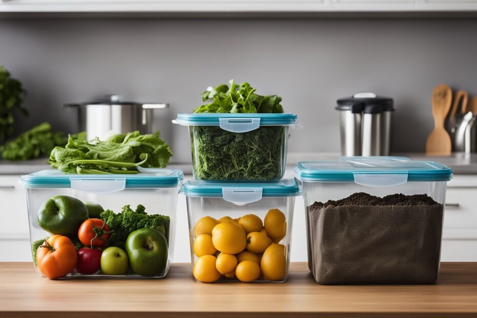 photo of zero waste living containers in a kitchen