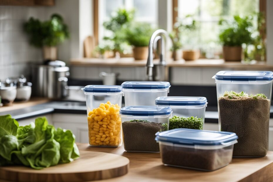 photo of glass containers supporting a zero waste kitchen
