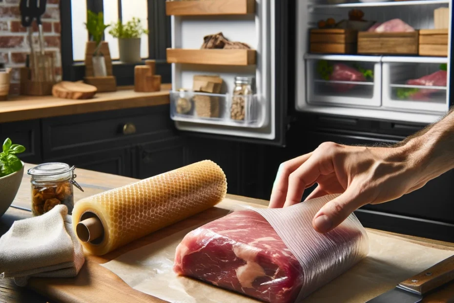 image showing how to freeze meat without plastic